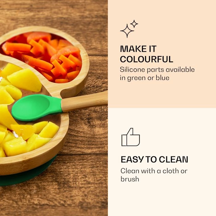 Klarstein Préparation Culinaire Vaisselle Pour Enfants Assiette En Bambou 7 Klarstein Préparation Culinaire Vaisselle Pour Enfants Assiette En Bambou – Image 5