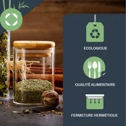 Klarstein Préparation Culinaire Bocaux Carrés Avec Couvercles En Bambou 10 Klarstein Préparation Culinaire Bocaux Carrés Avec Couvercles En Bambou -Appareils de cuisine Soldes Magasin 10038300 fr 0003 logo