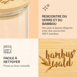 Klarstein Préparation Culinaire Bocaux à épices Couvercles En Bambou 11 Klarstein Préparation Culinaire Bocaux à épices Couvercles En Bambou -Appareils de cuisine Soldes Magasin 10038311 fr 0005 logo