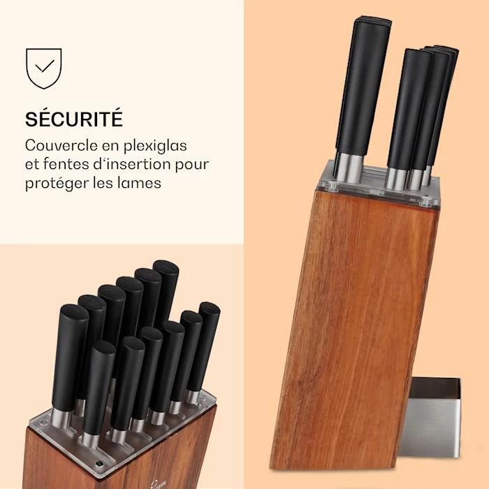 Klarstein Préparation Culinaire Kitano XL 13 Pièces Set De Couteaux Avec Bloc 7 Klarstein Préparation Culinaire Kitano XL 13 Pièces Set De Couteaux Avec Bloc – Image 5