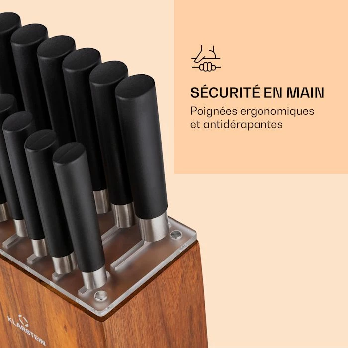Klarstein Préparation Culinaire Kitano XL 13 Pièces Set De Couteaux Avec Bloc 8 Klarstein Préparation Culinaire Kitano XL 13 Pièces Set De Couteaux Avec Bloc – Image 6