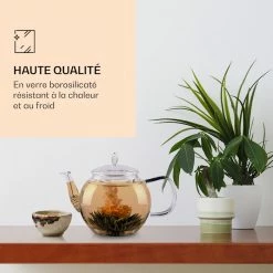 Feelino Préparation Culinaire Carafe En Verre 800 Ml Avec Couvercle, Passoire à Thé Et Fleurs De Thé 10 Feelino Préparation Culinaire Carafe En Verre 800 Ml Avec Couvercle, Passoire à Thé Et Fleurs De Thé -Appareils de cuisine Soldes Magasin 10040415 fr 0003 logo