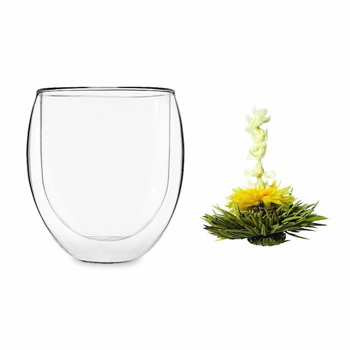Feelino Préparation Culinaire Verre Ice Avec Fleur De Thé 320 Ml 3 Feelino Préparation Culinaire Verre Ice Avec Fleur De Thé 320 Ml