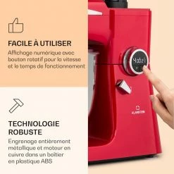 Klarstein Robots De Cuisine Robot De Cuisine Renata Rossa 3-en-1 2000 W -Appareils de cuisine Soldes Magasin 10040499 fr 0003 logo