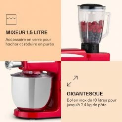 Klarstein Robots De Cuisine Robot De Cuisine Renata Rossa 3-en-1 2000 W -Appareils de cuisine Soldes Magasin 10040499 fr 0006 logo