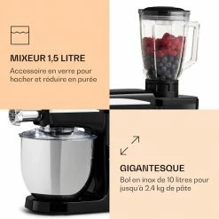 Klarstein Robots De Cuisine Robot De Cuisine Renata Rossa 3-en-1 2000 W -Appareils de cuisine Soldes Magasin 10040500 fr 0006 logo