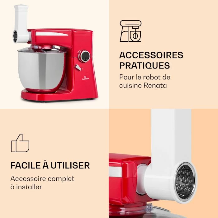 Klarstein Robots De Cuisine Râpe à Salade Renata 5 Klarstein Robots De Cuisine Râpe à Salade Renata – Image 3