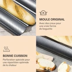 Feelino Préparation Culinaire Plaque à Baguettes 2, 3 Ou 4 Creux à Baguettes -Appareils de cuisine Soldes Magasin 10040540 fr 0004 logo