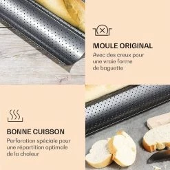 Feelino Préparation Culinaire Plaque à Baguettes 2, 3 Ou 4 Creux à Baguettes -Appareils de cuisine Soldes Magasin 10040541 fr 0004 logo