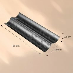 Feelino Préparation Culinaire Plaque à Baguettes 2, 3 Ou 4 Creux à Baguettes -Appareils de cuisine Soldes Magasin 10040541 yy 0006 dimensions