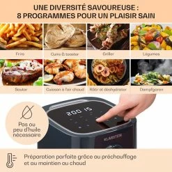 Klarstein Friteuses Crisp-Pro Friteuse à Air Chaud Air Fryer 1400W -Appareils de cuisine Soldes Magasin 10040698 fr 0003 logo
