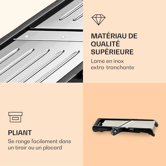 Gramercy Préparation Culinaire Mandoline De Cuisine Incl. Découpe Ondulée 7 Gramercy Préparation Culinaire Mandoline De Cuisine Incl. Découpe Ondulée – Image 5