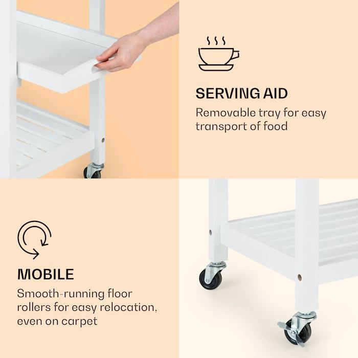 Klarstein Préparation Culinaire Vermont Chariot De Service Chariot De Cuisine 8 Klarstein Préparation Culinaire Vermont Chariot De Service Chariot De Cuisine – Image 6