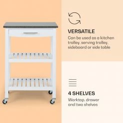 Klarstein Préparation Culinaire Tennessee Chariot De Service Chariot De Cuisine -Appareils de cuisine Soldes Magasin 10041120 uk 0004 logo