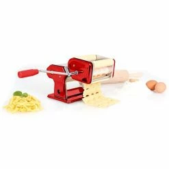 Klarstein Pizza & Pasta Pasta Set Machine à Pâtes Siena 10 Klarstein Pizza & Pasta Pasta Set Machine à Pâtes Siena -Appareils de cuisine Soldes Magasin 60001406 yy 0003 ambient 02 Klarstein Siena Rossa Pasta Maker