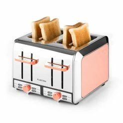 Klarstein Sets Petit Déjeuner Curacao Corail Kit Petit Déjeuner -Appareils de cuisine Soldes Magasin 60001893 yy 0005 front Klarstein Curacao Coral Toaster 4 Scheiben Koralle reedit